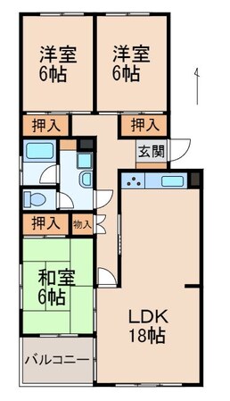 クラウンハイツ東高松の物件間取画像